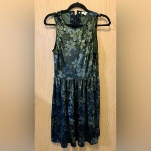 POL Velvet Dress w/ Lace Up Back